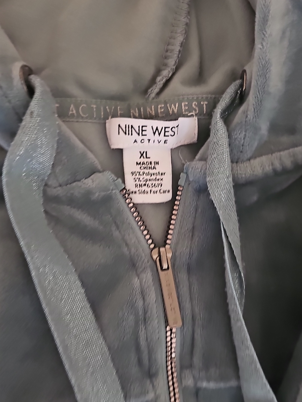 Nine West Active Women's Dusty Blue Zip Hoodie Jacket